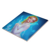 Portret van de etherische godin – surrealistische  tegeltje (Zijkant)