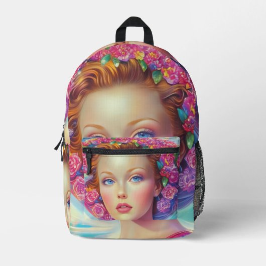 Portret van de etherische kroon bedrukte rugzak (Voorkant)