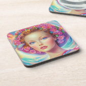 Portret van de etherische kroon bier onderzetter (Linkerzijde)