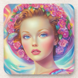 Portret van de etherische kroon bier onderzetter