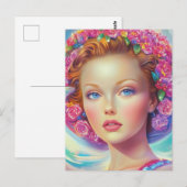 Portret van de etherische kroon briefkaart (Voorkant / Achterkant)