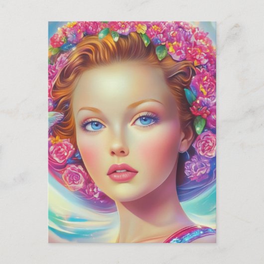 Portret van de etherische kroon briefkaart (Voorkant)