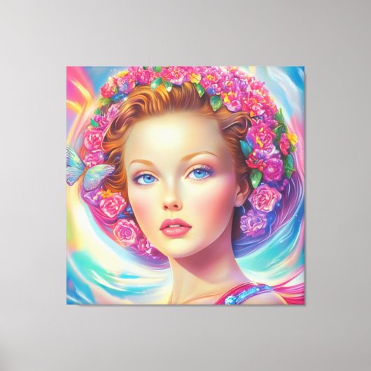 Portret van de etherische kroon canvas afdruk (Voorkant)