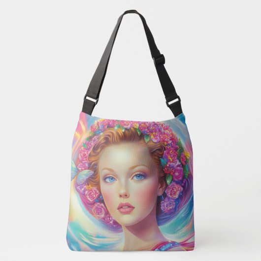 Portret van de etherische kroon crossbody tas (Voorkant)