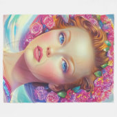 Portret van de etherische kroon fleece deken (Voorkant (Horizontaal))