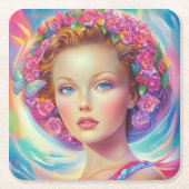 Portret van de etherische kroon kartonnen onderzetters (Voorkant)