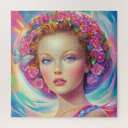 Portret van de etherische kroon legpuzzel (Verticaal)