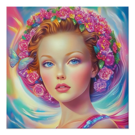 Portret van de etherische kroon perfect poster (Voorkant)