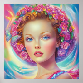 Portret van de etherische kroon poster