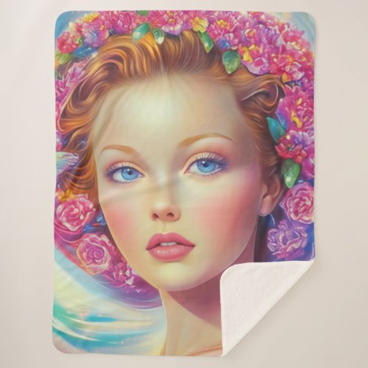 Portret van de etherische kroon sherpa deken (Voorkant)