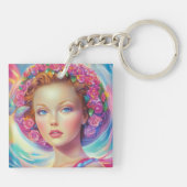 Portret van de etherische kroon sleutelhanger (Achterkant)