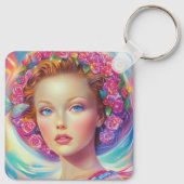 Portret van de etherische kroon sleutelhanger (Achterkant)