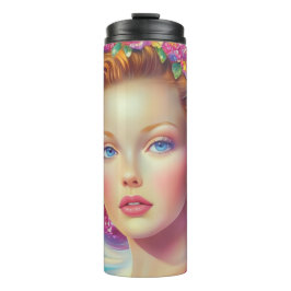 Portret van de etherische kroon thermosbeker