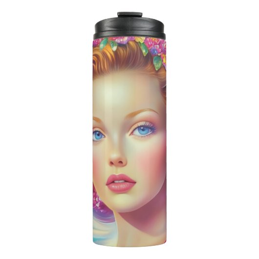 Portret van de etherische kroon thermosbeker (Voorkant)