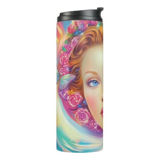 Portret van de etherische kroon thermosbeker (Gedraaid links)