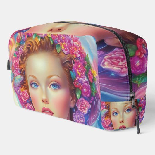 Portret van de etherische kroon toilettasje (Rechterhoek)