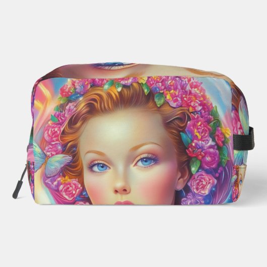 Portret van de etherische kroon toilettasje (Achterkant)