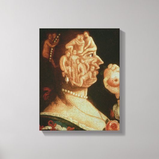 Portret van de Eve (olie) Canvas Afdruk (Voorkant)