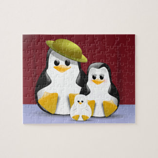 Portret van de familie Penguins Legpuzzel