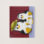 Portret van de familie Penguins Legpuzzel (Verticaal)