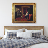 Portret van de familie Van Cortland, c.1830 Canvas Afdruk (Insitu (Slaapkamer))