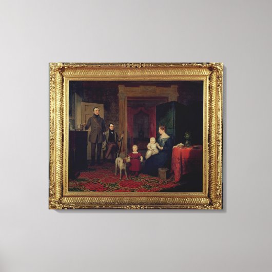 Portret van de familie Van Cortland, c.1830 Canvas Afdruk (Voorkant)