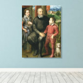 Portret van de familie van de kunstenaar, Minerva Canvas Afdruk (Insitu (Houten vloer))
