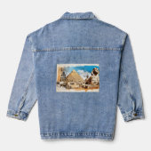 Portret van de farao denim jacket (Achterkant)
