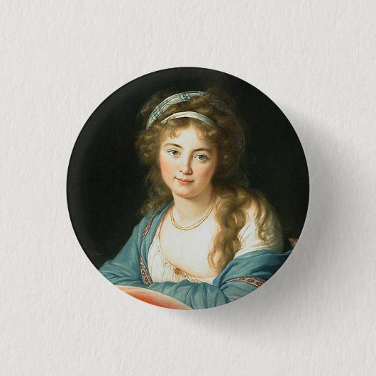 Portret van de Franse dame Ronde Button 3,2 Cm (Voorkant)