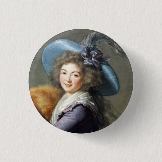 Portret van de Franse dame Ronde Button 3,2 Cm (Voorkant)
