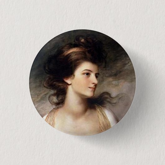 Portret van de Franse dame Ronde Button 3,2 Cm (Voorkant)