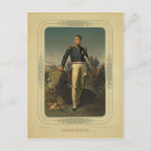 Portret van de Franse generaal Marquis de Lafayett Briefkaart (Voorkant)