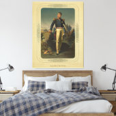 Portret van de Franse generaal Marquis de Lafayett Canvas Afdruk (Insitu (Slaapkamer))