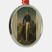 Portret van de Franse generaal Marquis de Lafayett Metalen Ornament (Rechts)