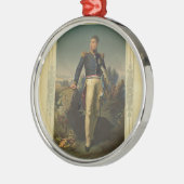 Portret van de Franse generaal Marquis de Lafayett Metalen Ornament (Links)