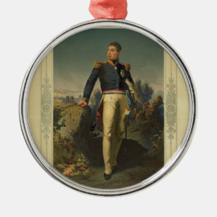Portret van de Franse generaal Marquis de Lafayett Metalen Ornament