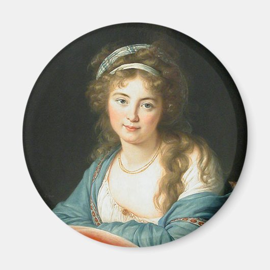 Portret van de Franse revolutionaire dame Magneet (Voorkant)