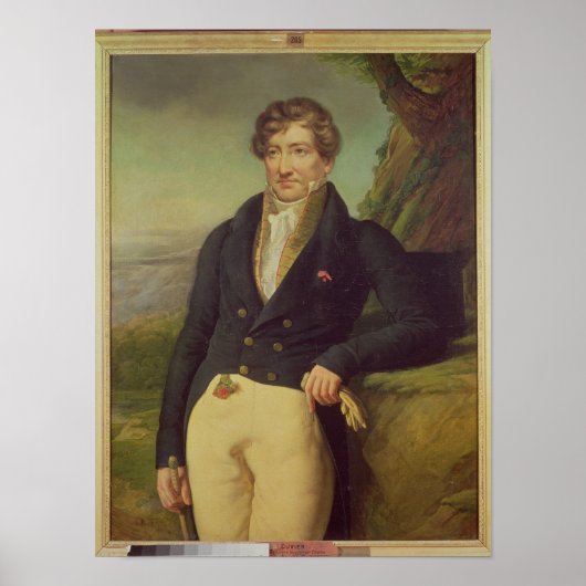 Portret van de Franse zoöloog Poster (Voorkant)