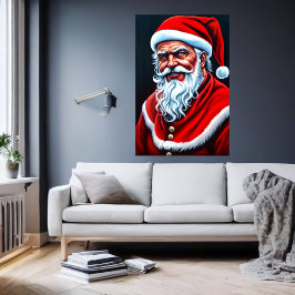 Portret van de gelukkige coole Santa Claus | AI Ar Poster