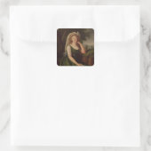 Portret van de gravin van Barry 1789 Vierkante Sticker (Tas)