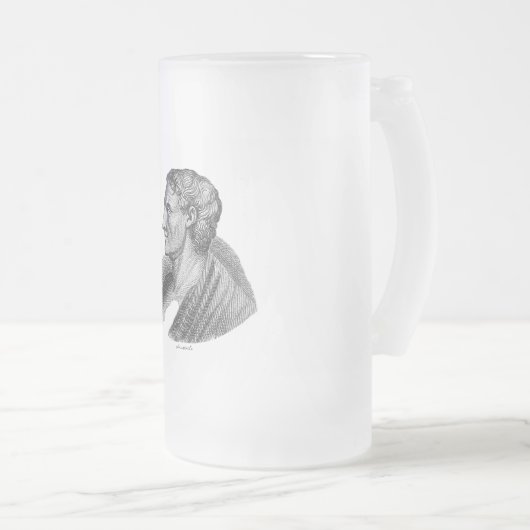 Portret van de Griekse filosoof Aristoteles Matglas Bierpul (Voorkant rechts)