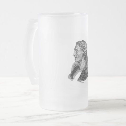 Portret van de Griekse filosoof Aristoteles Matglas Bierpul (Voorkant links)