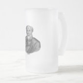 Portret van de Griekse filosoof Democritus Matglas Bierpul (Voorkant rechts)