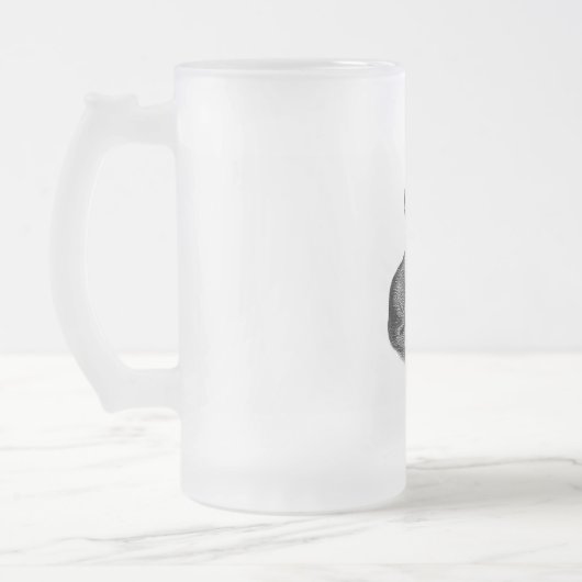 Portret van de Griekse filosoof Democritus Matglas Bierpul (Links)