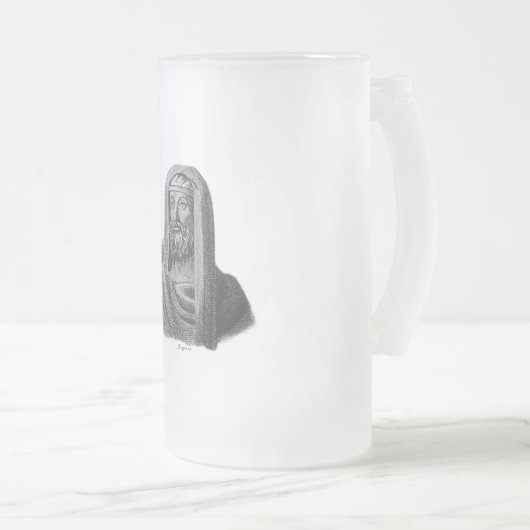 Portret van de Griekse filosoof Diogenes Matglas Bierpul (Voorkant rechts)