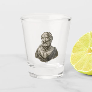 Portret van de Griekse filosoof Plato Shot Glas