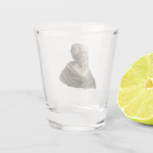 Portret van de Griekse filosoof Socrates Shot Glas (Achterkant)