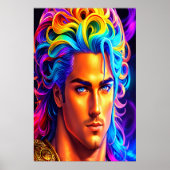 Portret van de Griekse god Apollo | AI Art. Poster (Voorkant)