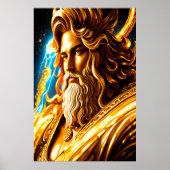 Portret van de Griekse god Zeus | AI Art. Poster (Voorkant)