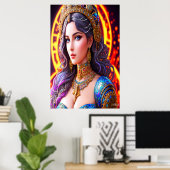 Portret van de Griekse godin Aphrodite | AI Art. Poster
